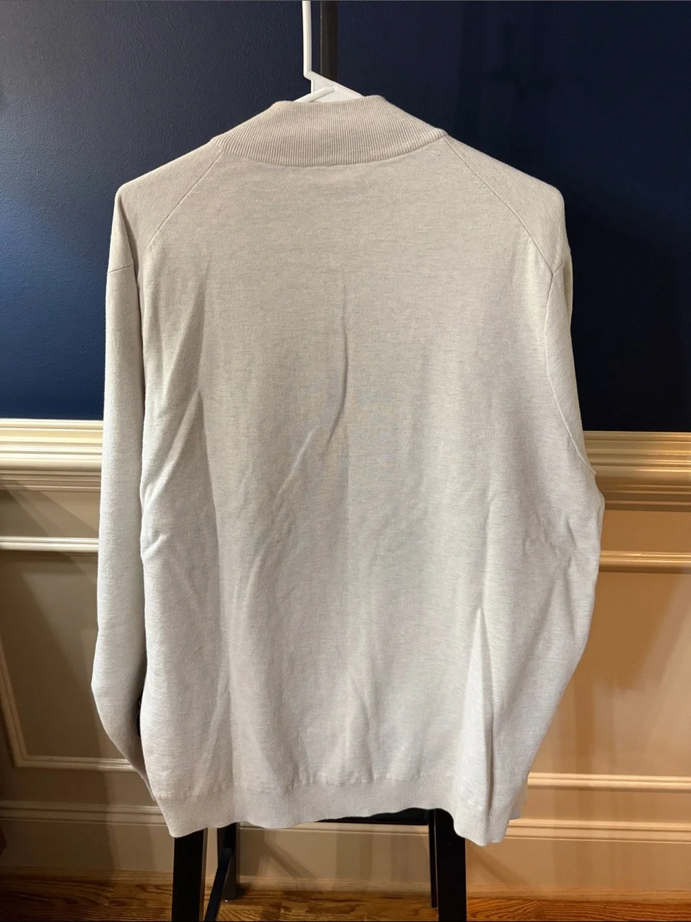 Peter Millar Neutral Beige Half-Zip Sweater